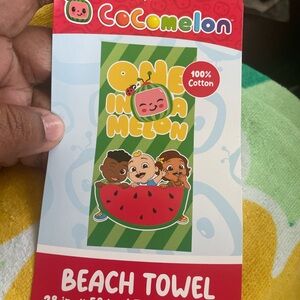 CoComelon "One in a Melon" Kids Beach Towel - Green & Red